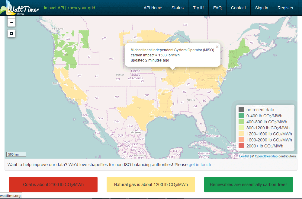 watttime map