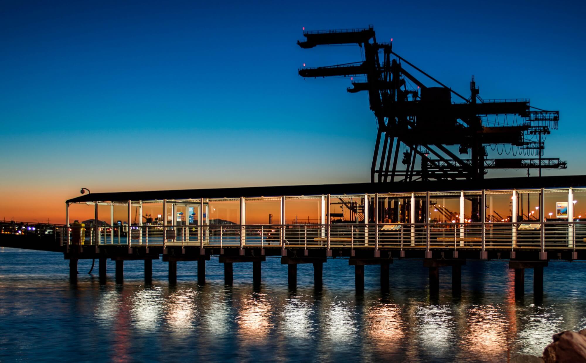 oil gas IoT rig in the evening IoT in oil and gas