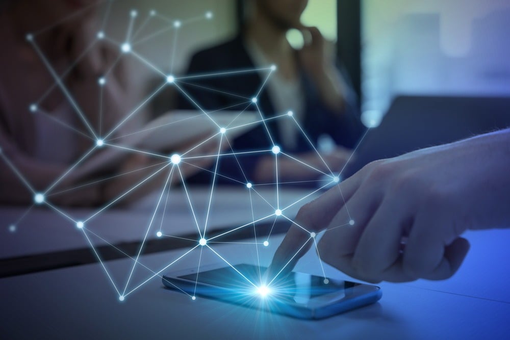 Communication network concept. IoT connectivity technologies