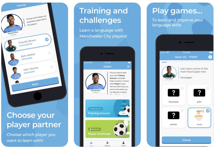 ManCity iPhone app screenshot iOS app Go and learn