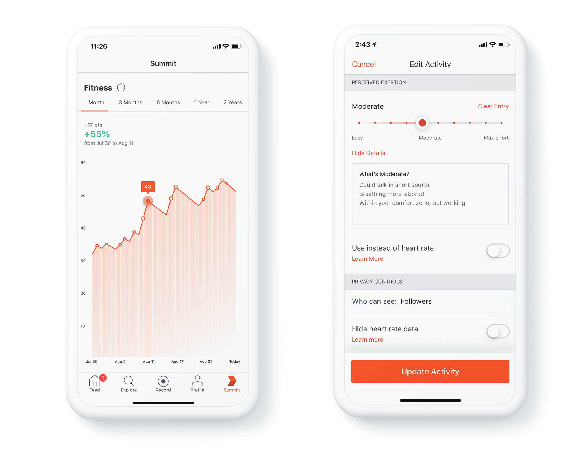Strava_IoT app_data visualization iot mobile app design