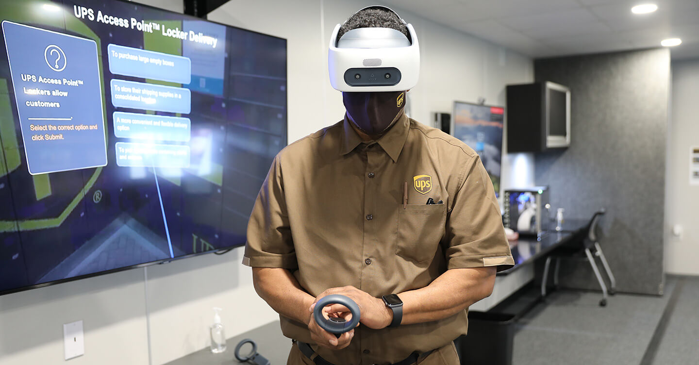 VR training UPS improve elearner engagement