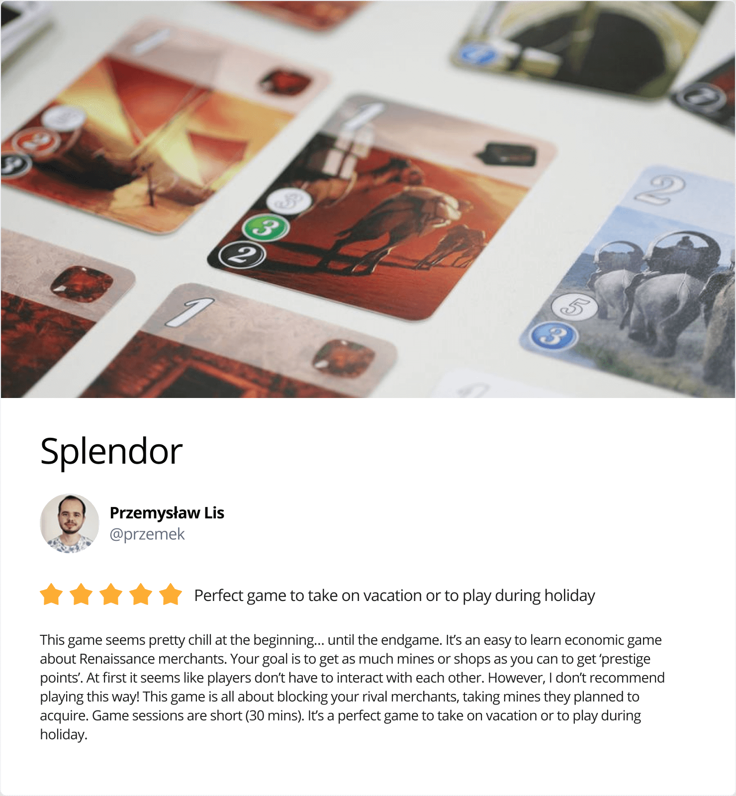 Splendor board games review