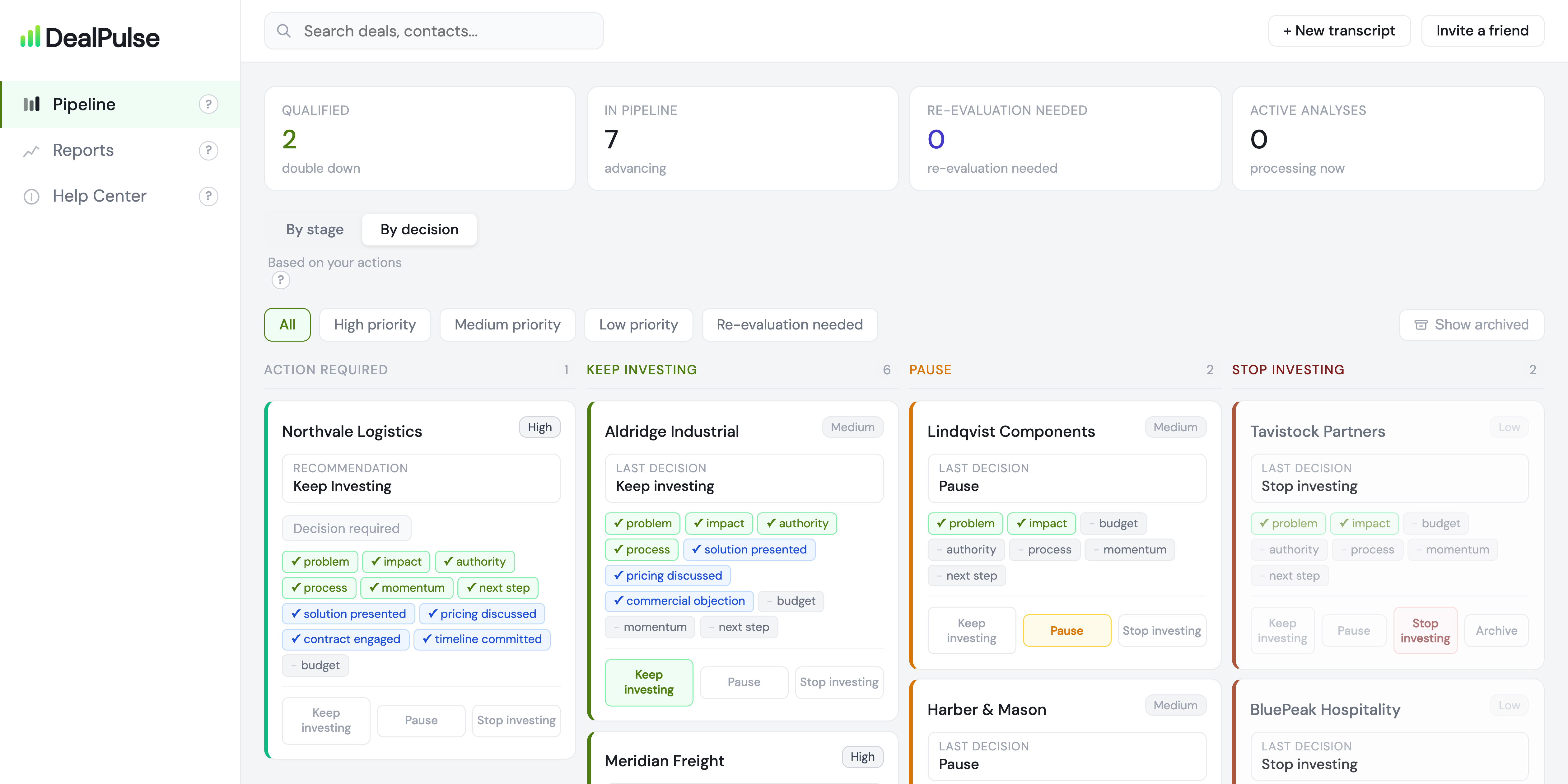 DealPulse pipeline tab